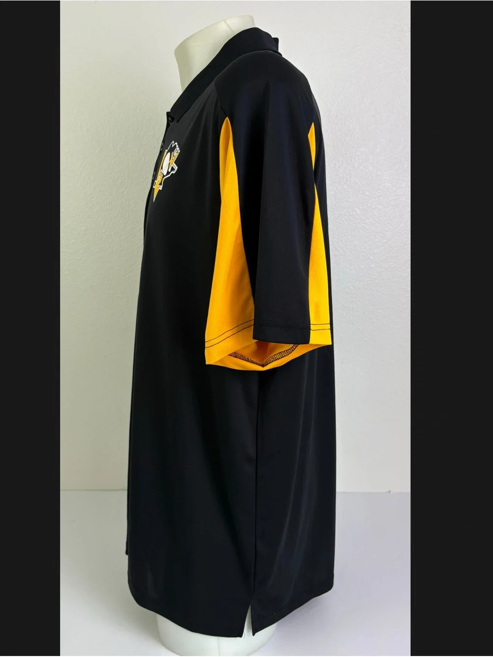 Adidas Pittsburgh Penguins NHL ClimaChill Polo Shirt Men 2XL Black Gold